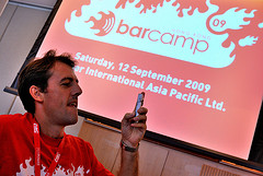 Napoleon at BarCamp, taken by Ryanne Hiu-Yeung Lai